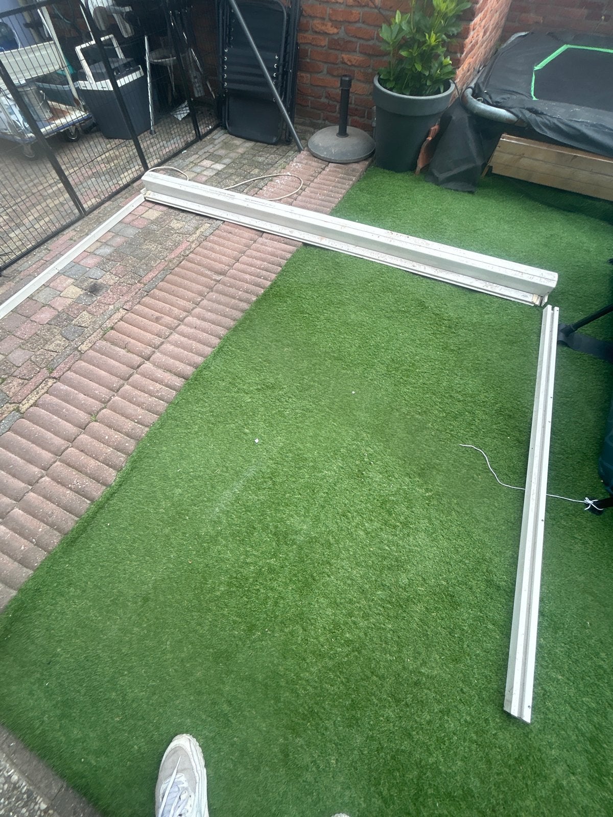 Zonnescherm 240x170cm - Gebruikt, Tuin en Terras, Ophalen, Gebruikt, Overige typen, Elektrisch