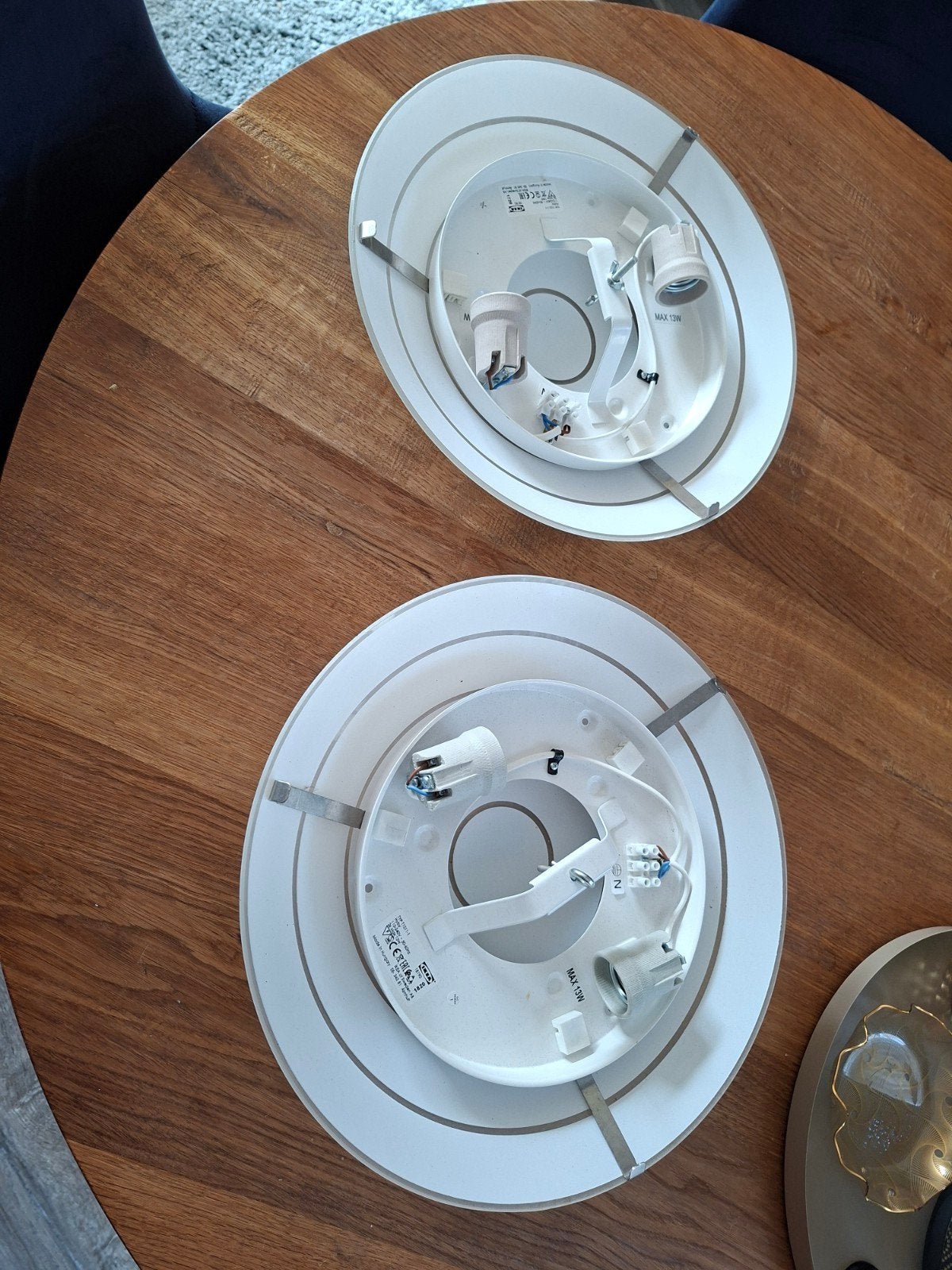 Ikea plafonnières te koop, Ophalen, Overige stijlen, E27 (groot), Glas