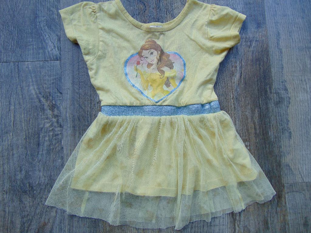 Disney prinses Belle jurk geel maat 92 jurkje, Disney, Gebruikt, Meisje, Ophalen of Verzenden