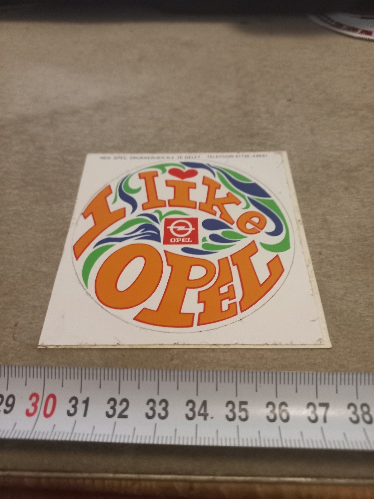 Vintage 'I Like Opel' Sticker - Zeldzaam Verzamelobject, Ophalen of Verzenden