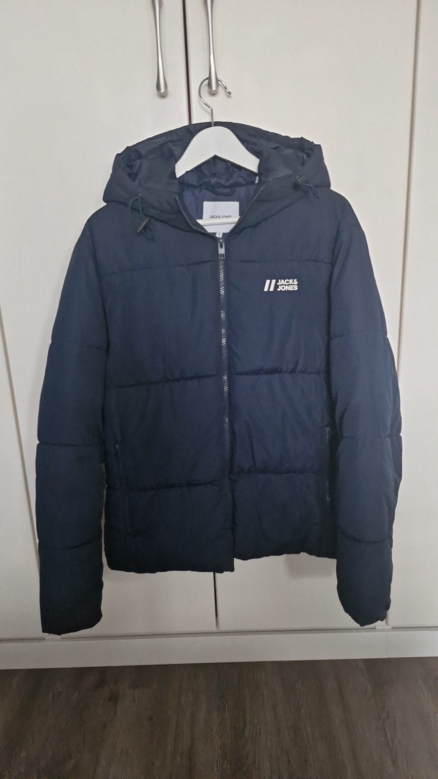 Jack & Jones donkerblauwe winterjas S, Blauw, Ophalen of Verzenden, Zo goed als nieuw, Jack & Jones
