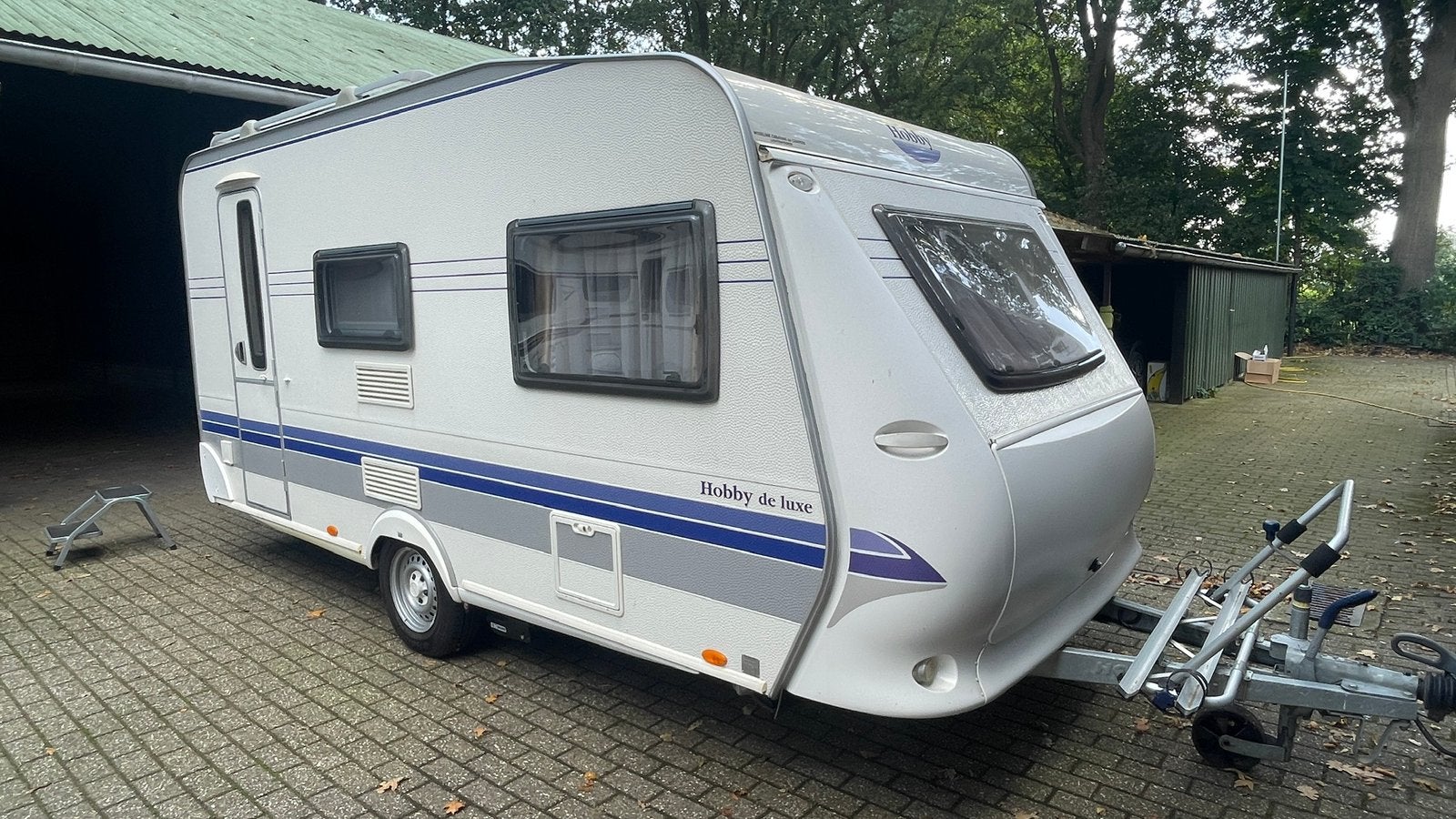 Caravan Hobby de luxe 440SF 2008, Hobby, Dwarsbed, Schokbreker, Treinzit