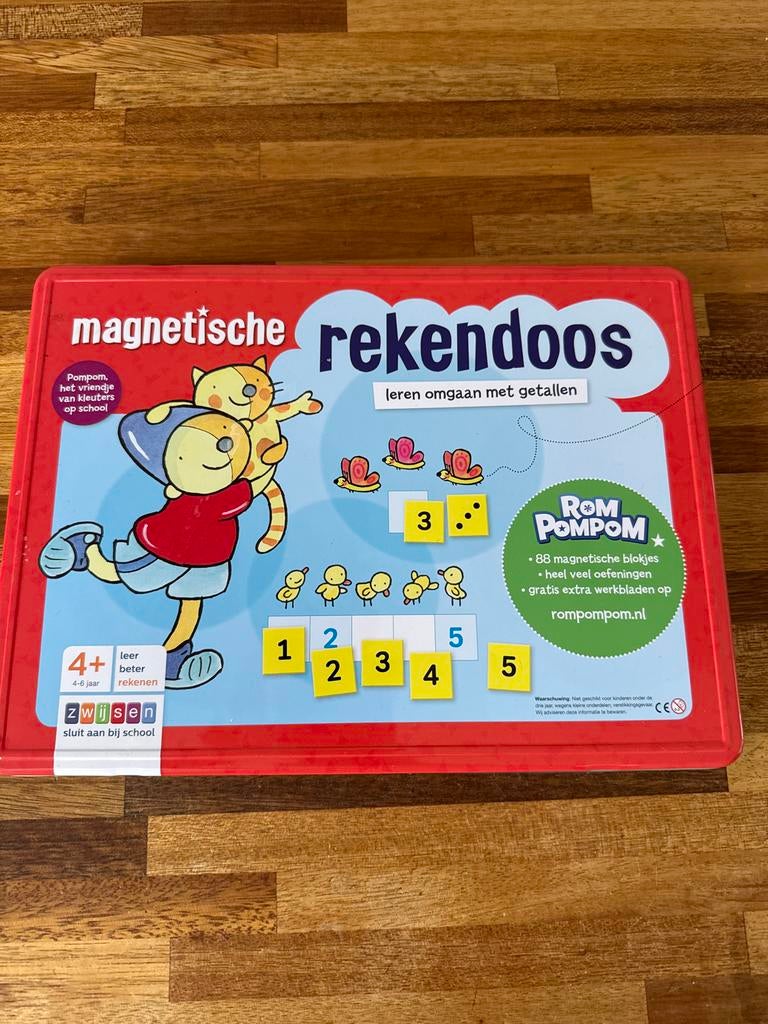 Magnetische Rekendoos Rom Pompom - Leren omgaan met getallen, Ophalen of Verzenden, Zo goed als nieuw, Rekenen