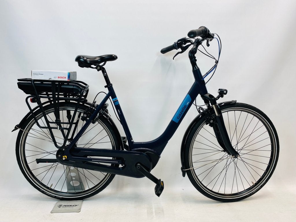 GAZELLE ParisC7+ Elektrische damesfiets L-57cm – 400WH –, Versnellingen, Zo goed als nieuw, Gazelle, 56 cm of meer