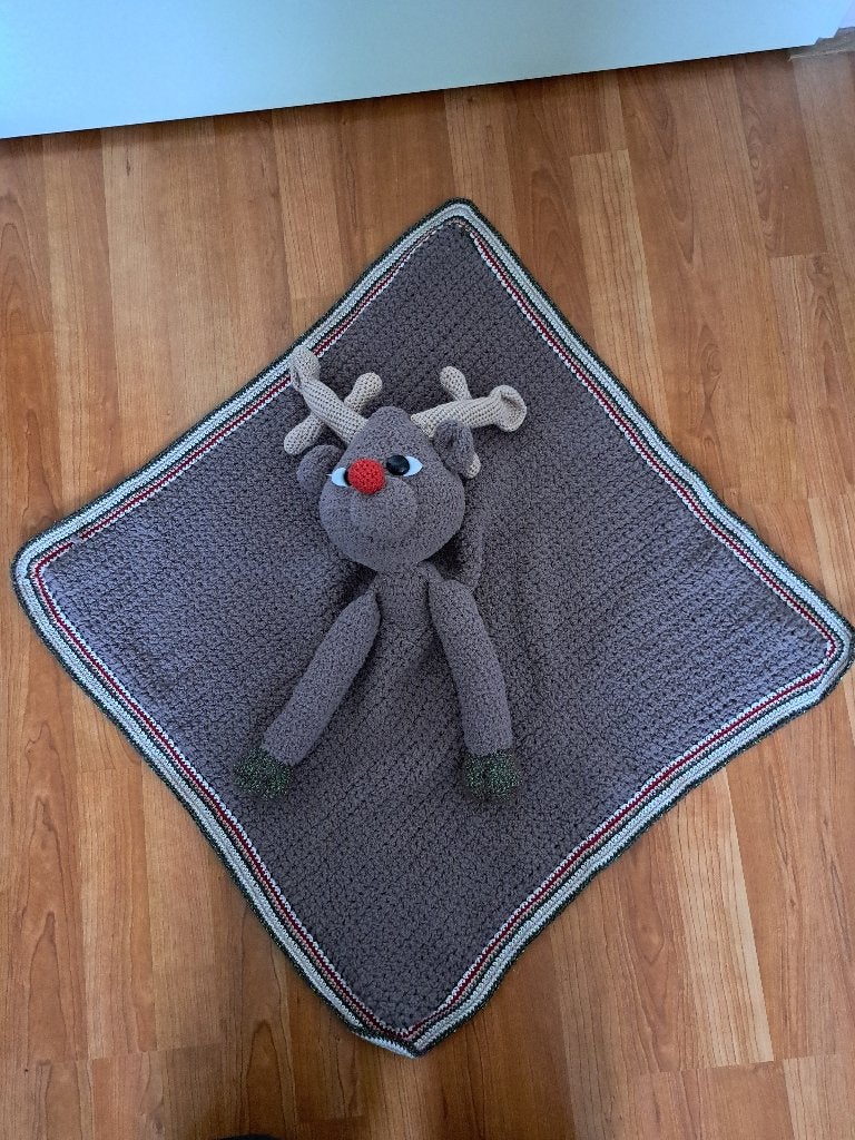 Woolytoons gehaakte knuffeldeken rendier, Ophalen, Nieuw