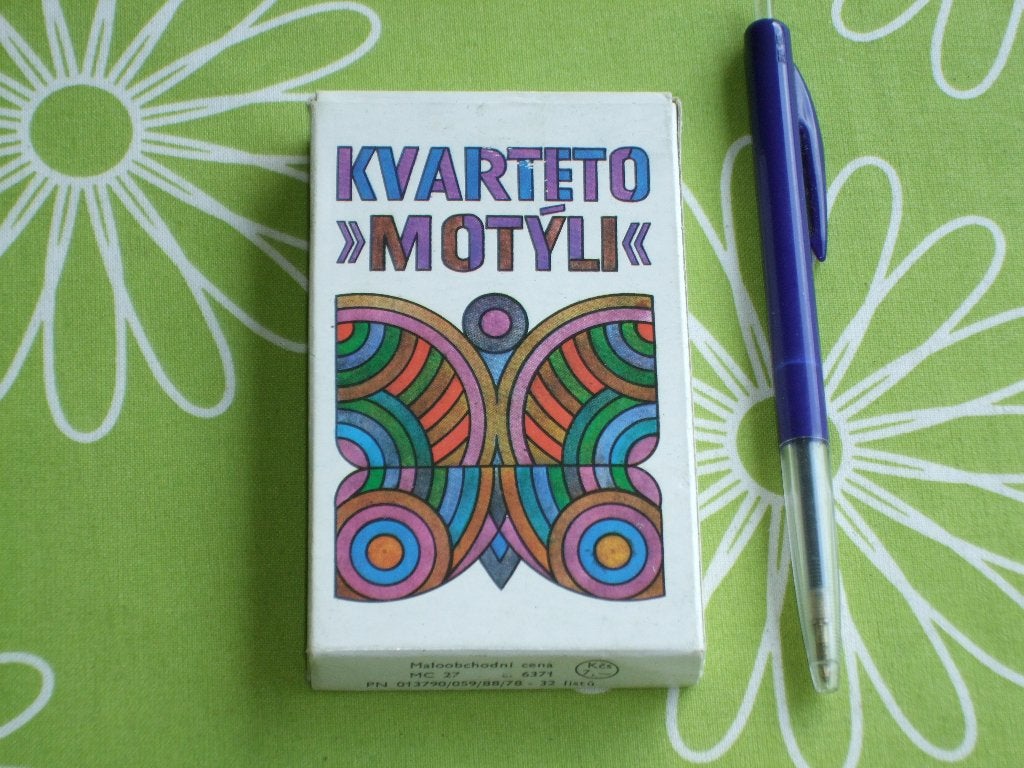 Pools vlinder kwartet - Kwarteto Motýli, Verzamelen, Speelkaarten, Jokers en Kwartetten, Ophalen of Verzenden, Zo goed als nieuw