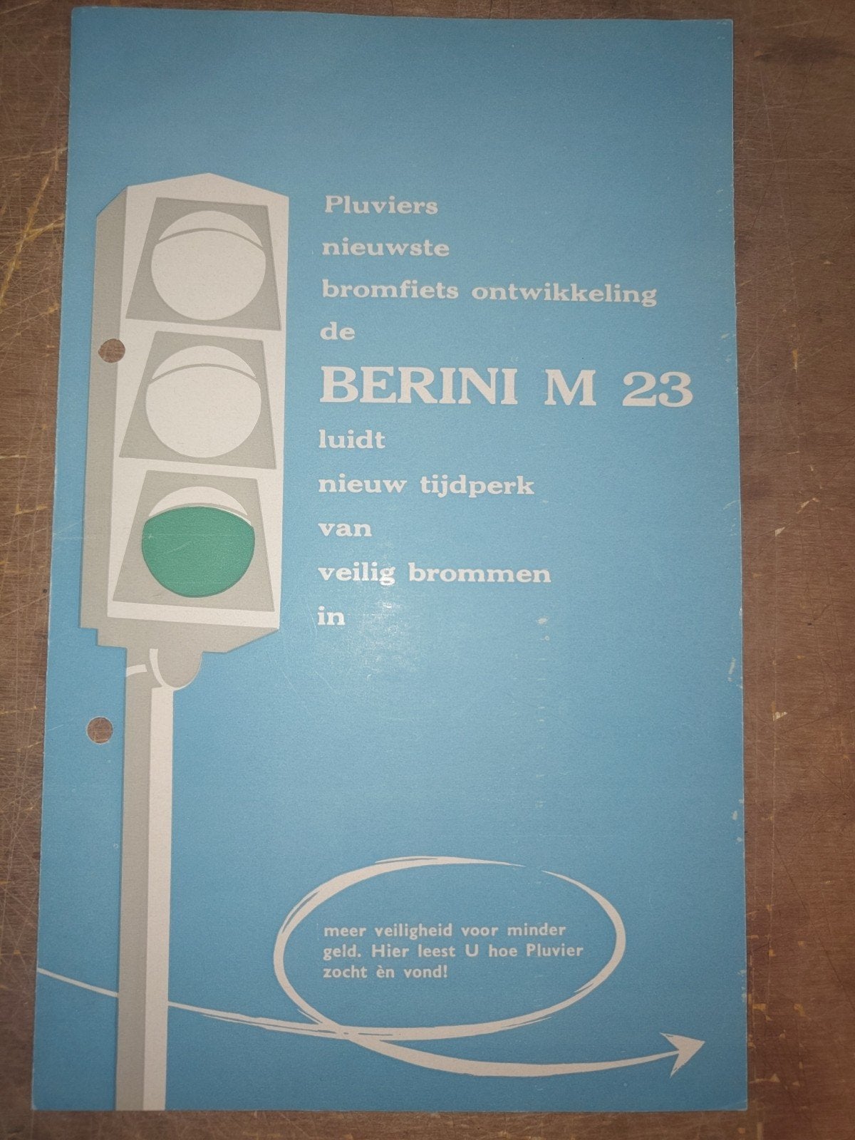 Brochure Berini M23   1957, Ophalen of Verzenden, Gebruikt