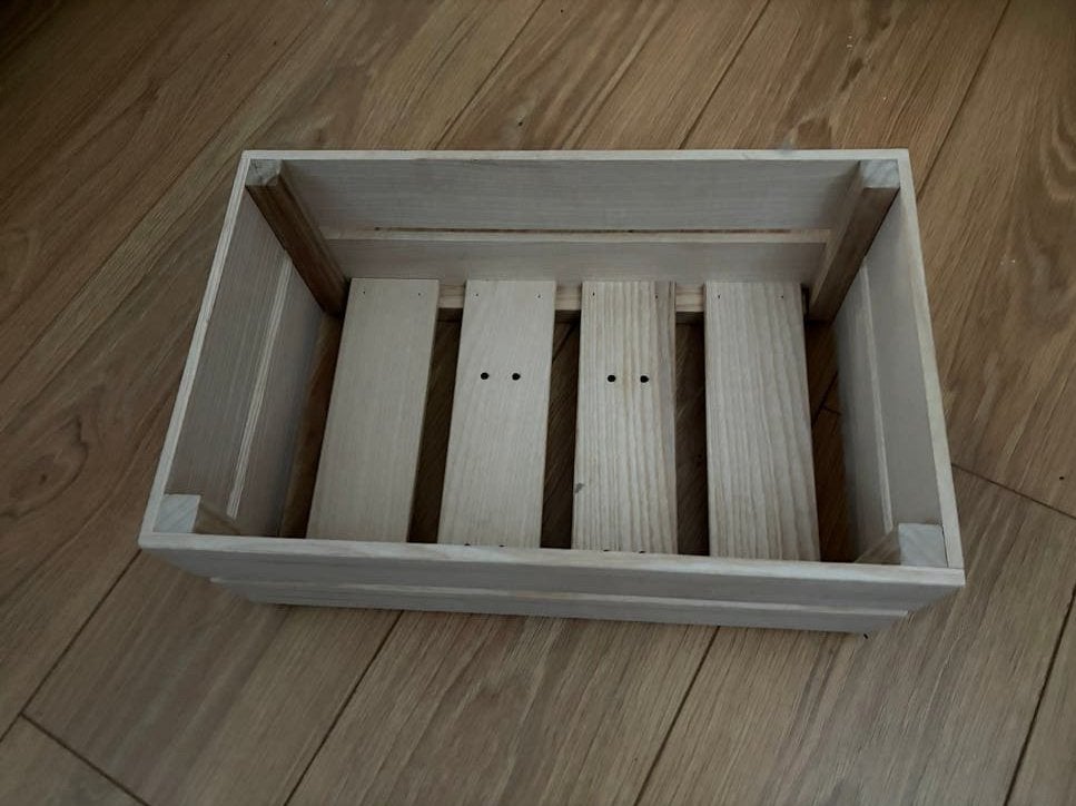 Nieuw houten fietskrat - Zware kwaliteit 40x25x16 - 15 liter, Ophalen of Verzenden, Nieuw, Bagagekar, 20 tot 40 kg