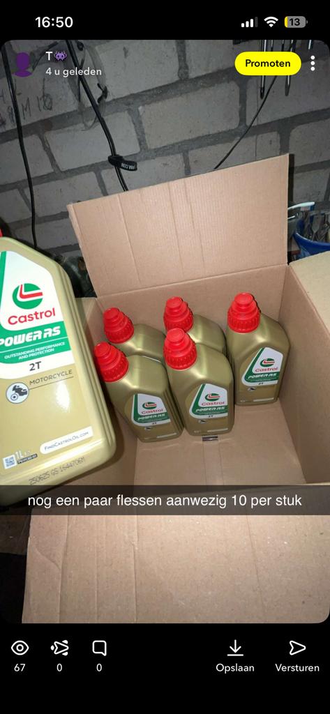 castrol rs 2 takt olie, Auto diversen, Onderhoudsmiddelen, Ophalen of Verzenden