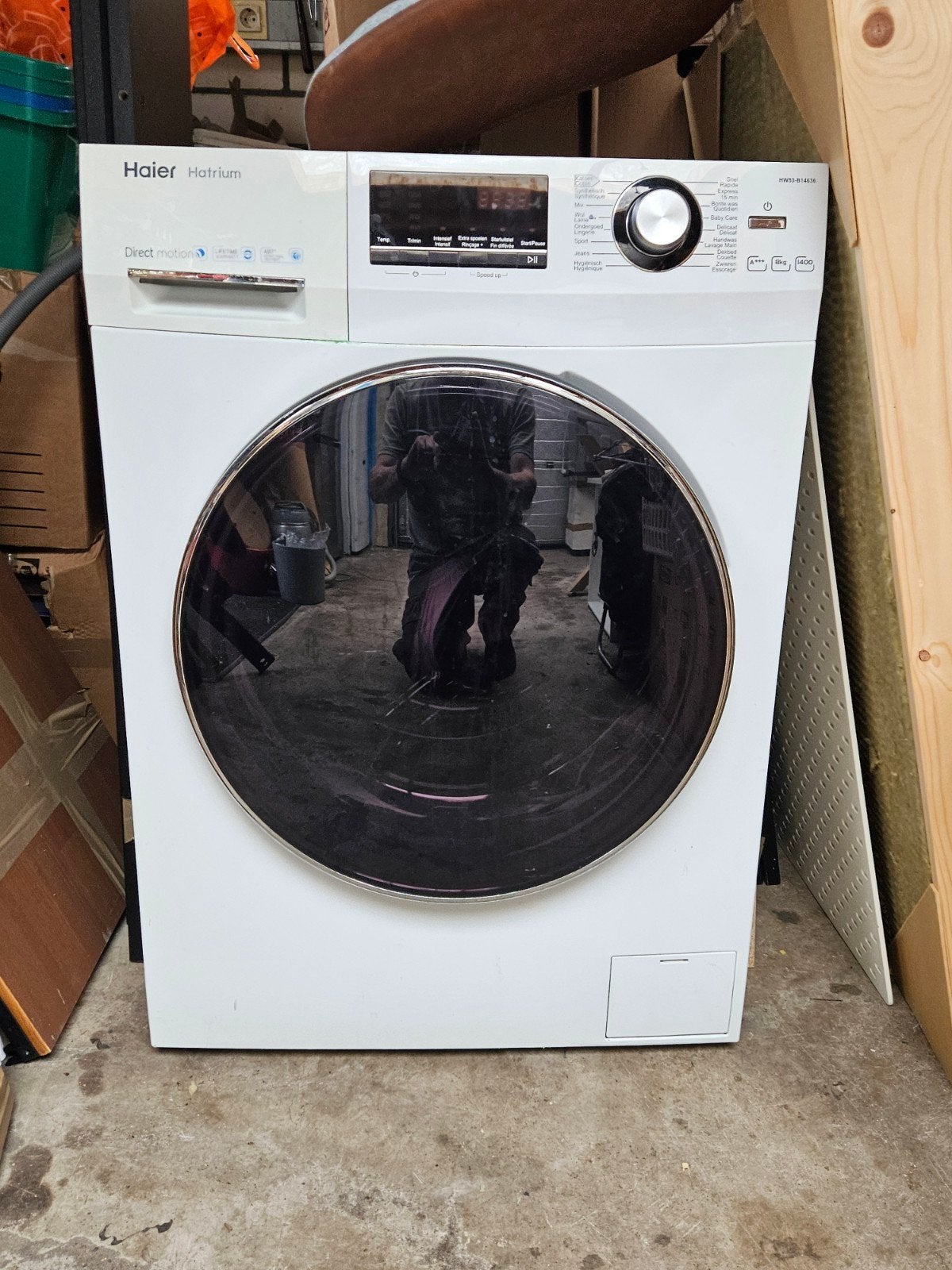wasmachine Haier, 1200 tot 1600 toeren, 8 tot 10 kg, Ophalen of Verzenden, Zo goed als nieuw