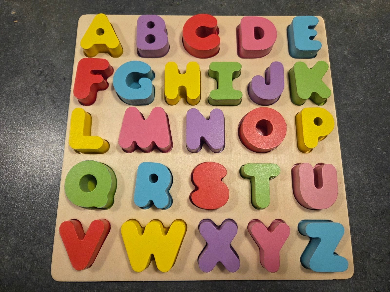 Puzzel letters hout, Ophalen, 10 tot 50 stukjes, Van hout