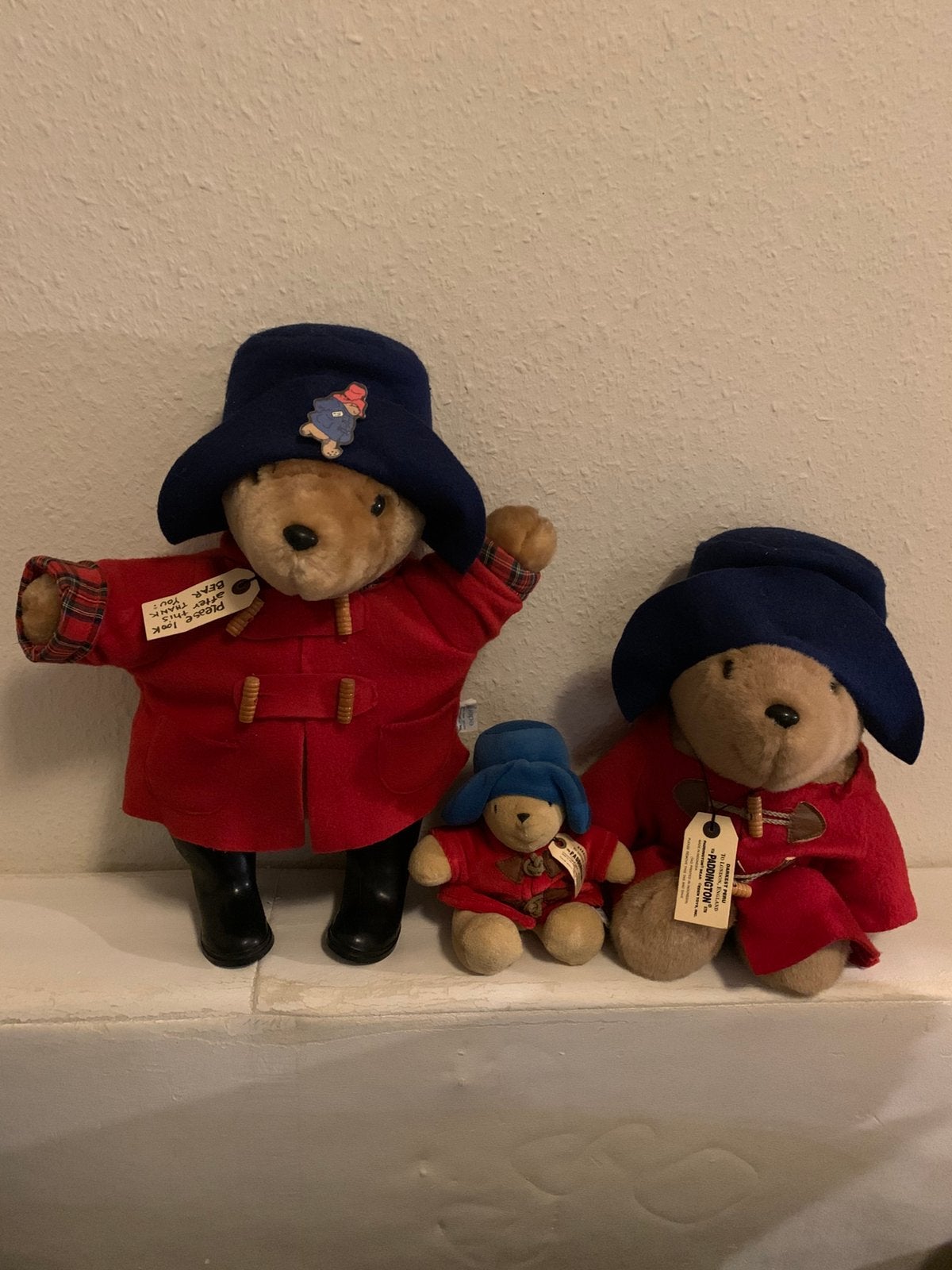 Zeldzame set 3 vintage Paddington Beer Eden Toys- jointed!, Verzamelen, Ophalen of Verzenden, Zo goed als nieuw, Stoffen beer