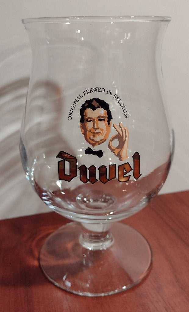 Duvel Art Collection Glas “Ober” 1999. (J3), Ophalen of Verzenden, Gebruikt, Glas of Glazen, Duvel