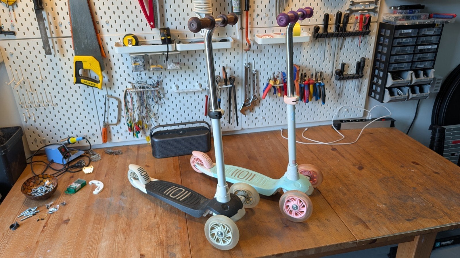 2x OXELO driewiel step voor kinderen - roze/blauw & zwart, Fietsen en Brommers, Steps, Ophalen