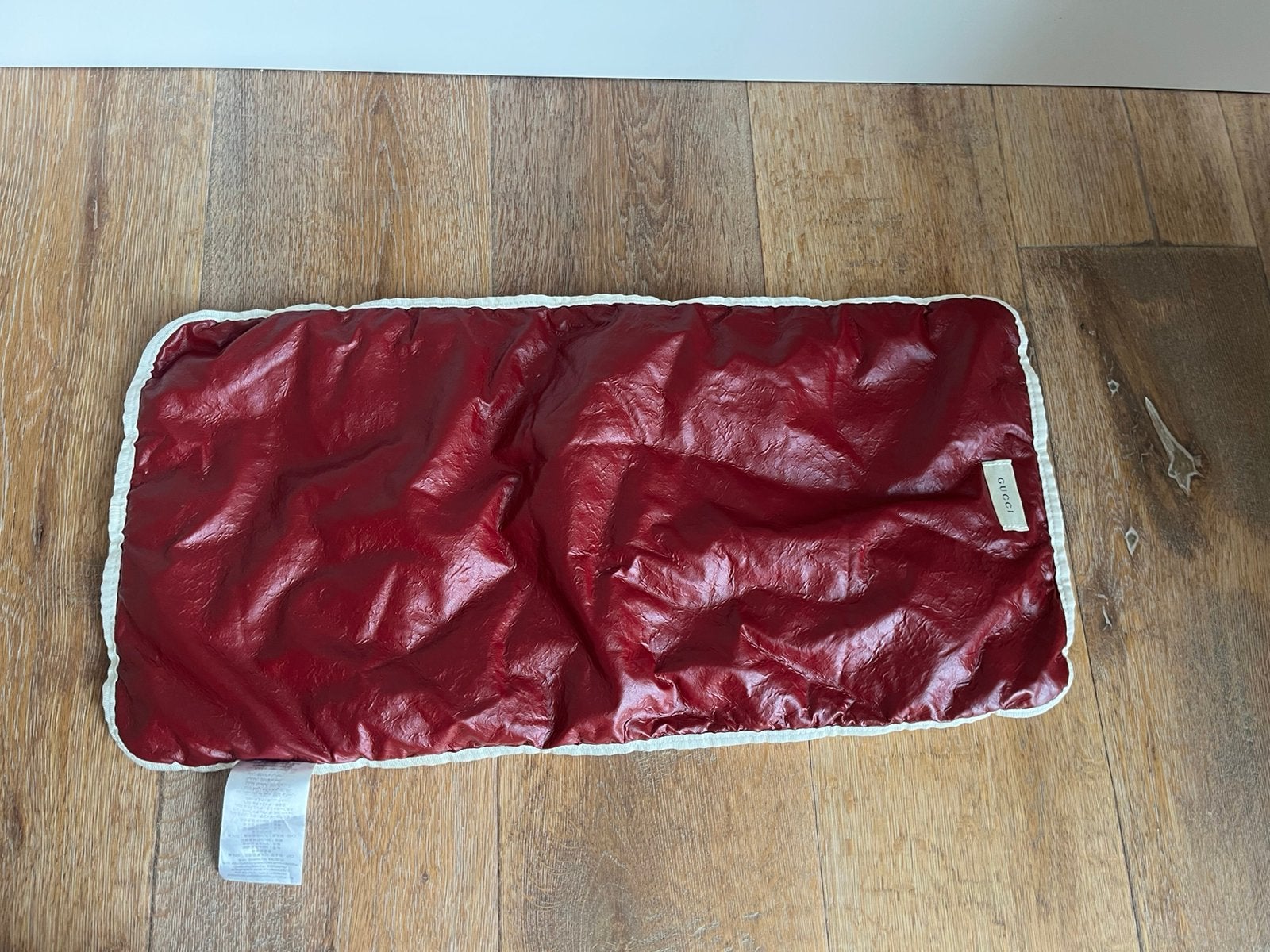 Originele Gucci verschoonmat baby wit met rood, Verzorgingstas, Gucci, Ophalen of Verzenden, Wit