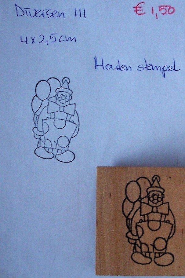 Diversen 111 Houten stempel, Hobby en Vrije tijd, Stempelen, Ophalen of Verzenden, Zo goed als nieuw, Houten stempel