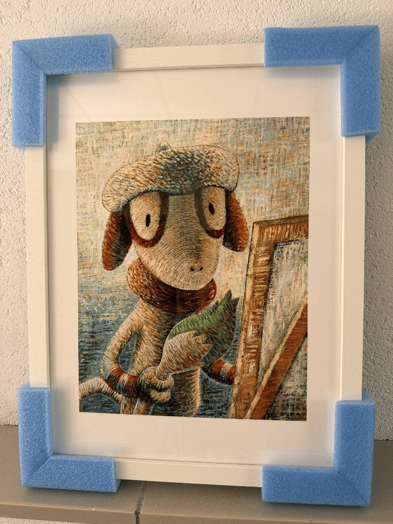 Pokémon x Van Gogh - Smeargle Print 30x40 wissellijst wit, Hobby en Vrije tijd, Verzamelkaartspellen | Pokémon, Ophalen of Verzenden