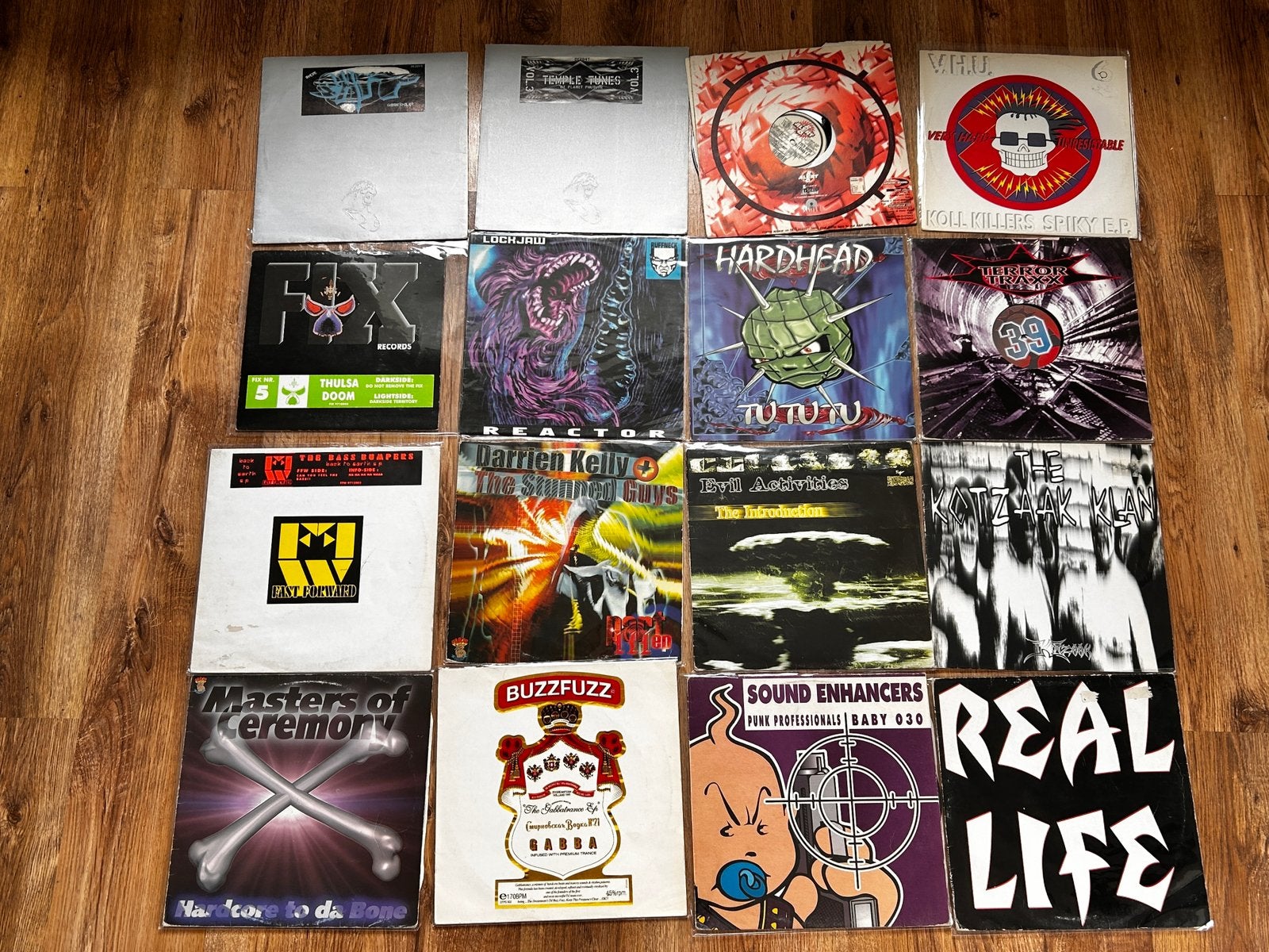 16x hardcore vinyl, Cd's en Dvd's, Vinyl | Dance en House, Ophalen of Verzenden, Zo goed als nieuw, 12 inch