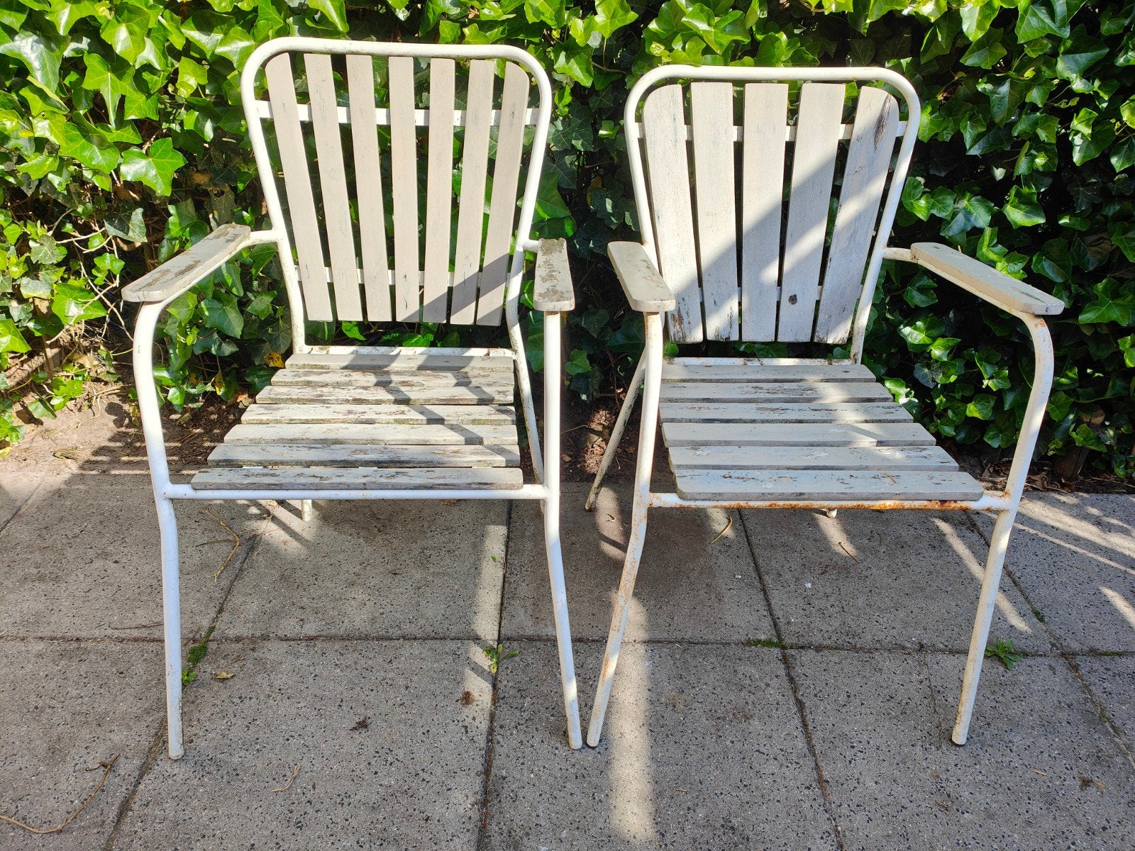 Tuinstoelen / bistrostoelen - 2 stuks, Tuin en Terras, Tuinstoelen, Ophalen, Gebruikt, Hout