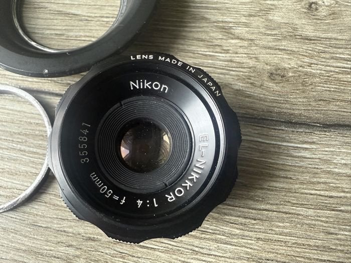 3 Lenzen. Nikon, Fuji en Kenlock. Nikon EL-NIKKOR., Ophalen of Verzenden, Zo goed als nieuw, Telelens