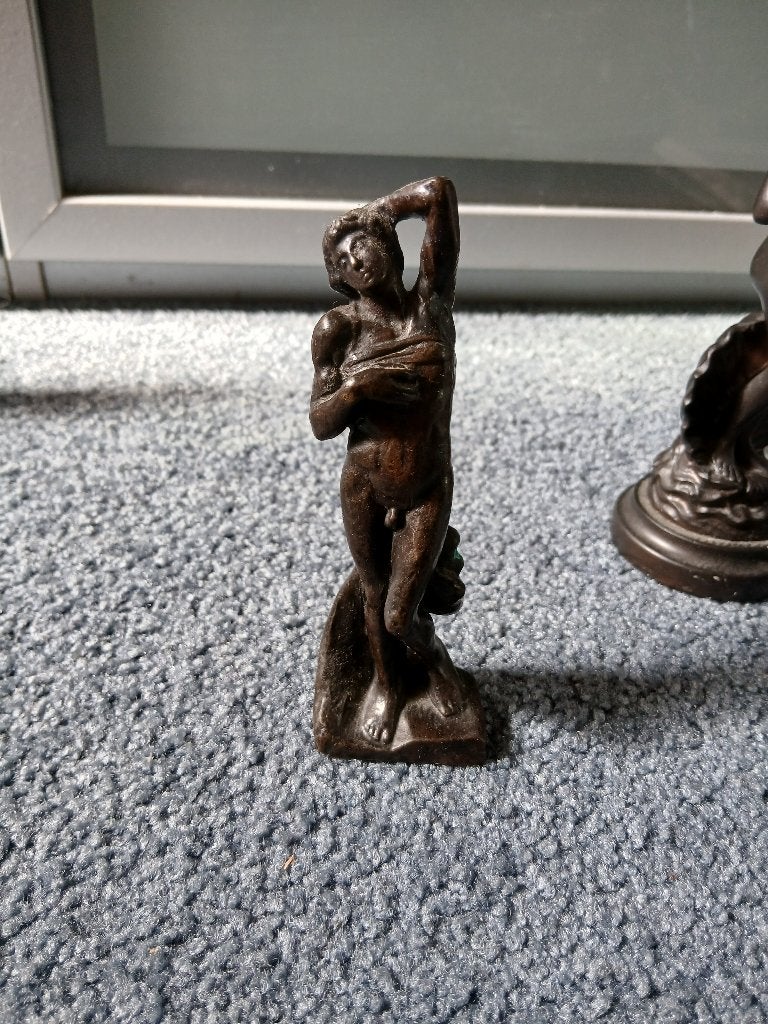 Bronzen beeldje 'L'esclave mourant' naar Michelangelo, Ophalen, Minder dan 20 cm, Brons, Gemerkt