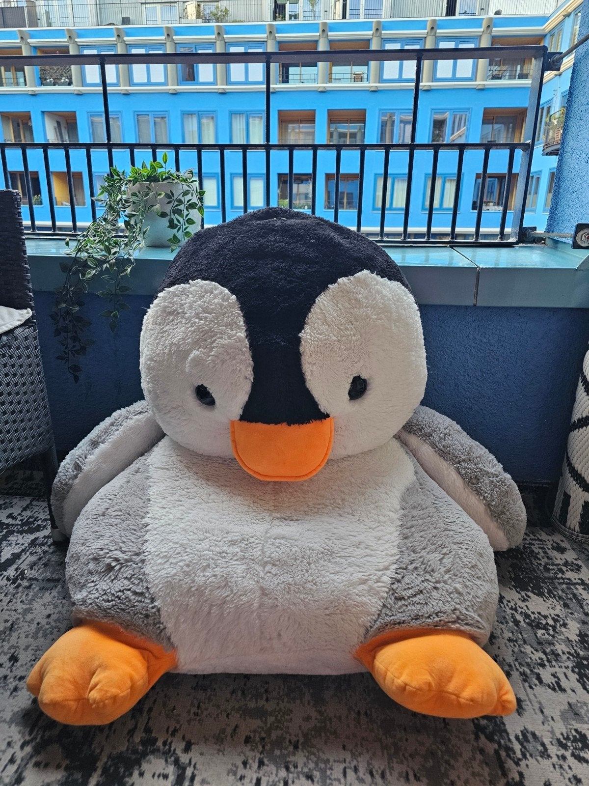 Grote zachte pinguïn knuffel, Kinderen en Baby's, Speelgoed | Knuffels en Pluche, Pinguïn, Overige merken, Overige karakters, Zwart