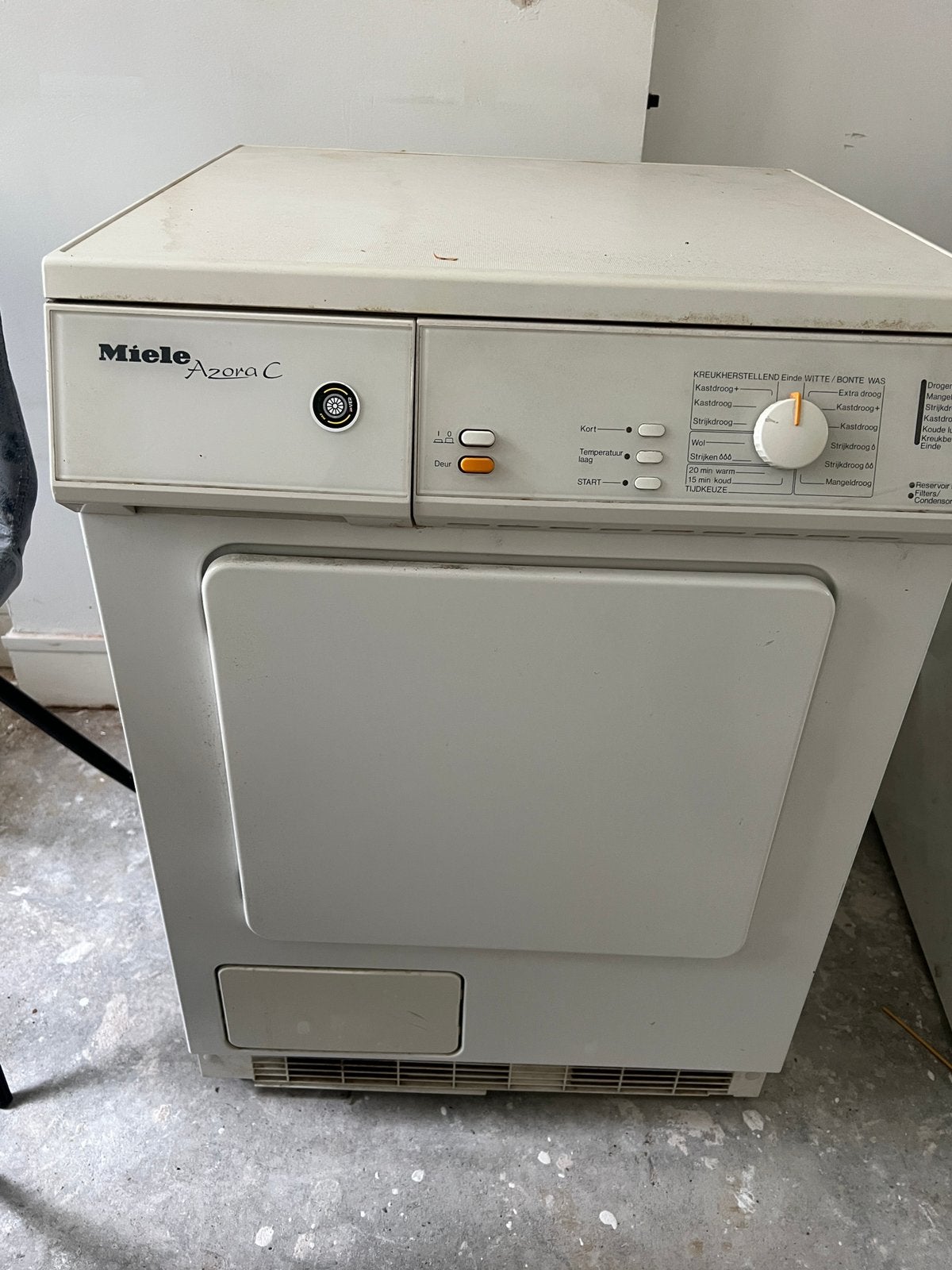 Miele azora c wasdroger, Ophalen, Zo goed als nieuw, Luchtafvoer, 85 tot 90 cm