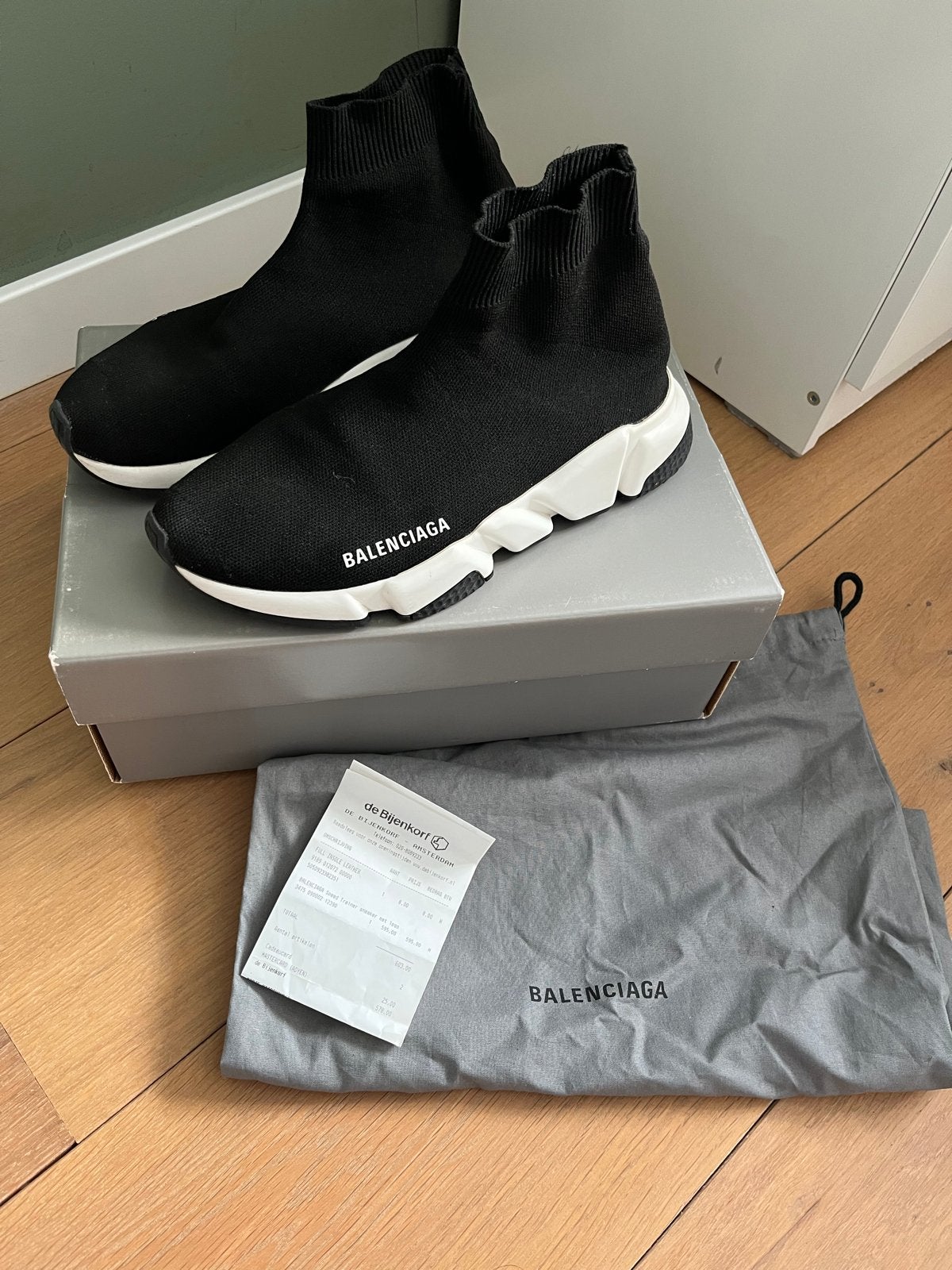 Balenciaga Speed Trainer sneakers maat 39, Ophalen of Verzenden, Zo goed als nieuw, Zwart, Sneakers of Gympen
