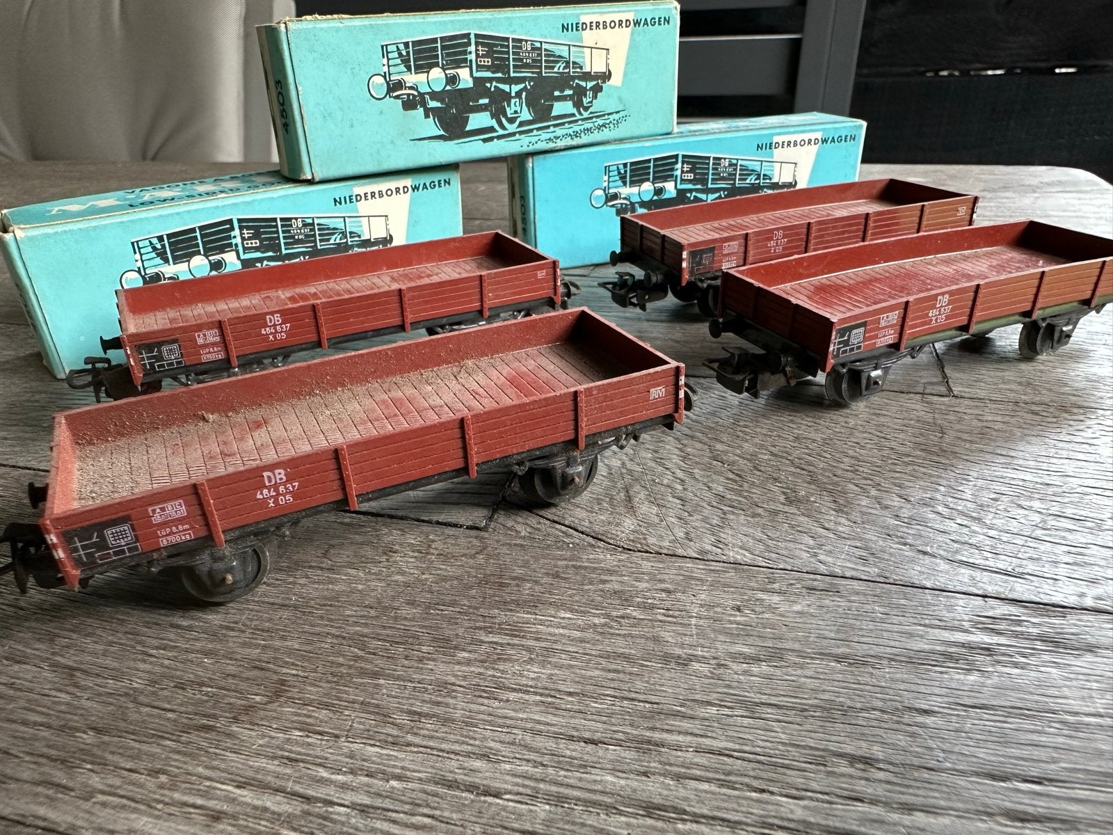 Marklin Niederbordwagen DB 484 637 X 05 met originele doos, Wisselstroom, Gebruikt, Wagon, Ophalen of Verzenden