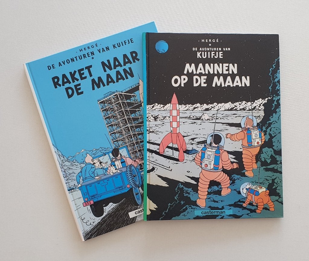 Kuifje Raket naar de Maan & Mannen op de Maan, Boeken, Stripboeken, Meerdere stripboeken, Ophalen of Verzenden, Zo goed als nieuw