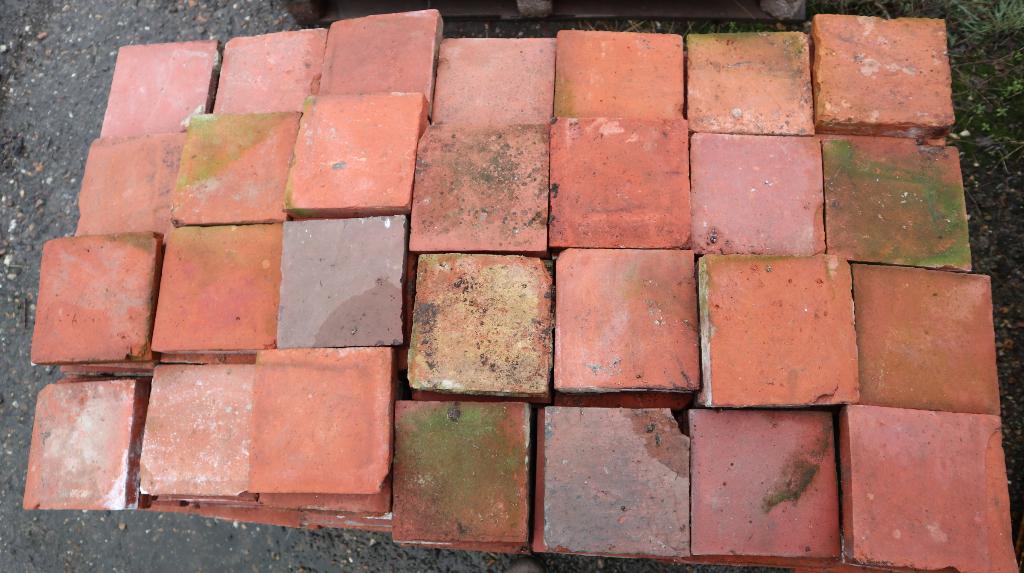 Gerecupereerde terracotta tegels / Estriken - Handgevormd, Ophalen, Overige materialen, Gebruikt, Minder dan 20 cm