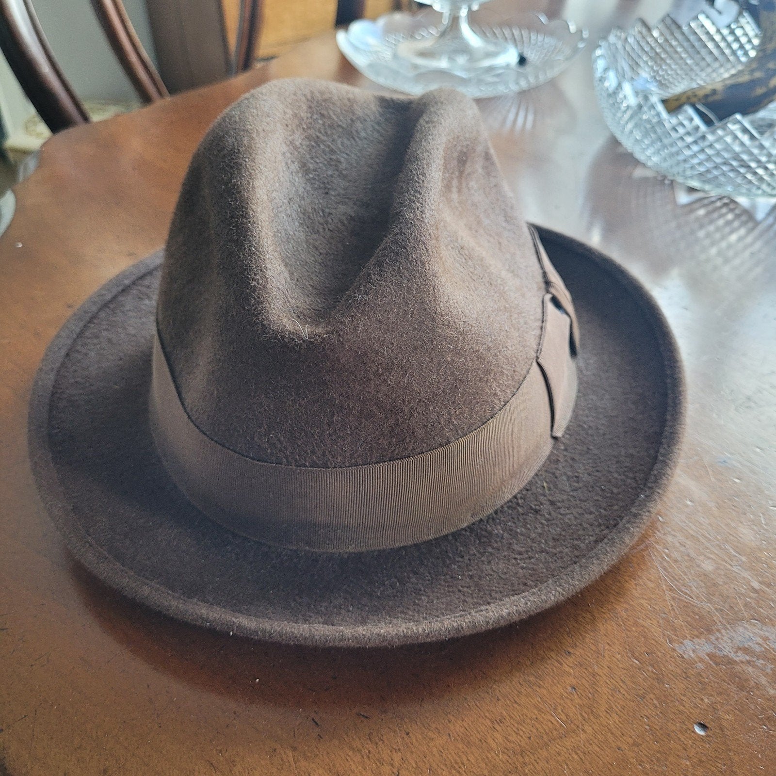 bruine vilten stetson, Ophalen, Gedragen, 57 cm (M, 7⅛ inch) of minder