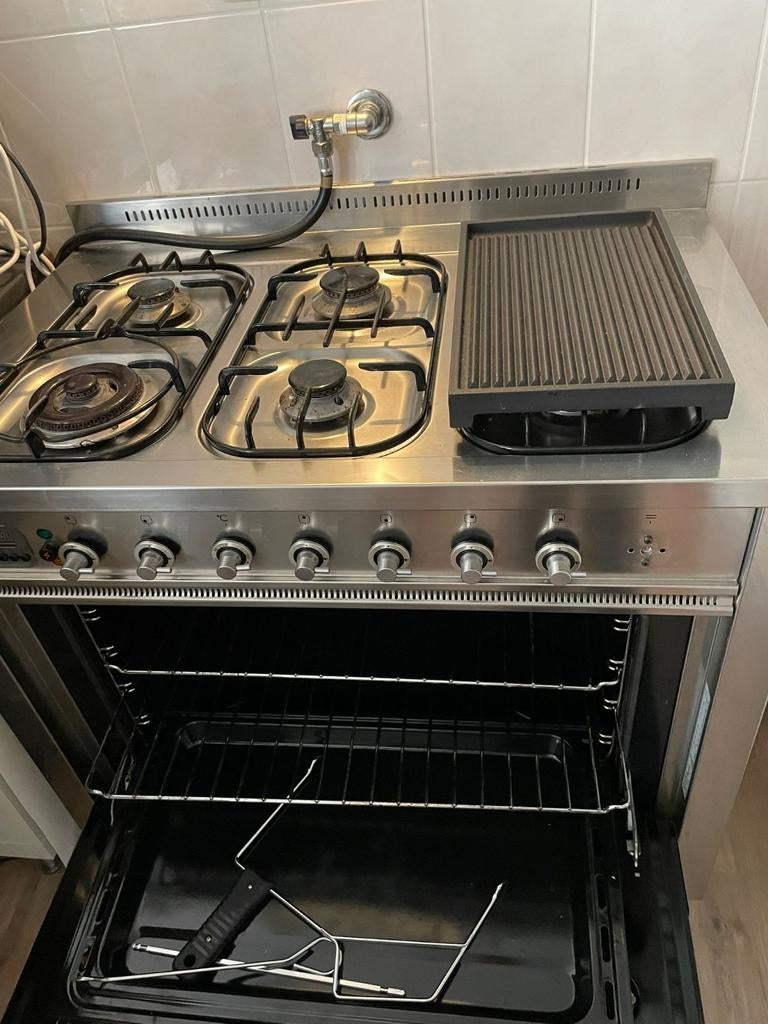 Boretti gasfornuis met oven - 90x60x89 cm, Ophalen, Gebruikt, 60 cm of meer, Gas
