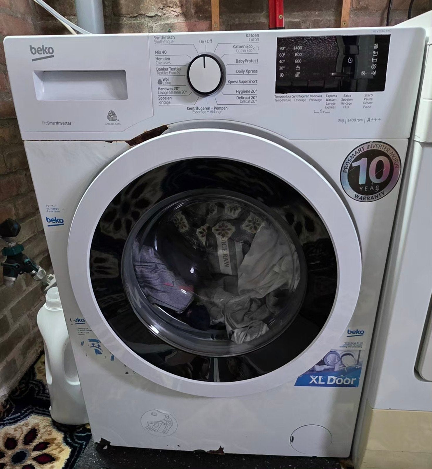 Beko Wasmachine - 8kg, 1400 toeren, A+++, 1200 tot 1600 toeren, Gebruikt, 8 tot 10 kg, Ophalen of Verzenden