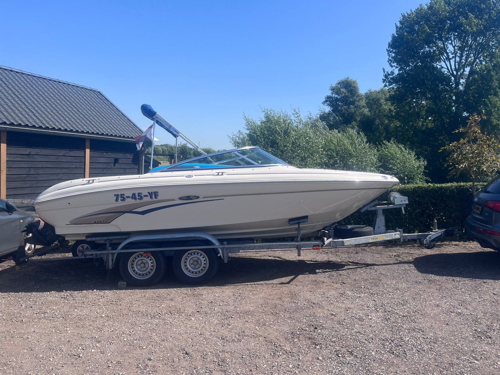 Sea Ray 185 Bowrider 4.3L mercruiser, Ophalen, Gebruikt, Binnenboordmotor, 190 pk