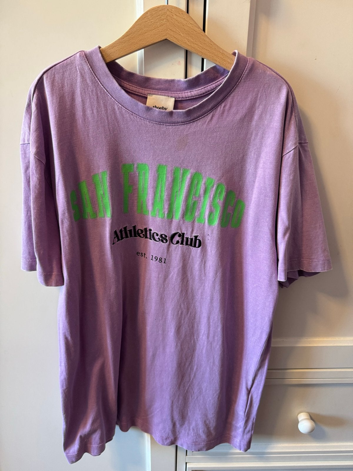 Shoeby T-shirt San Francisco Athletics Club maat 158/164, Ophalen of Verzenden, Gebruikt, Jongen of Meisje, Shirt of Longsleeve