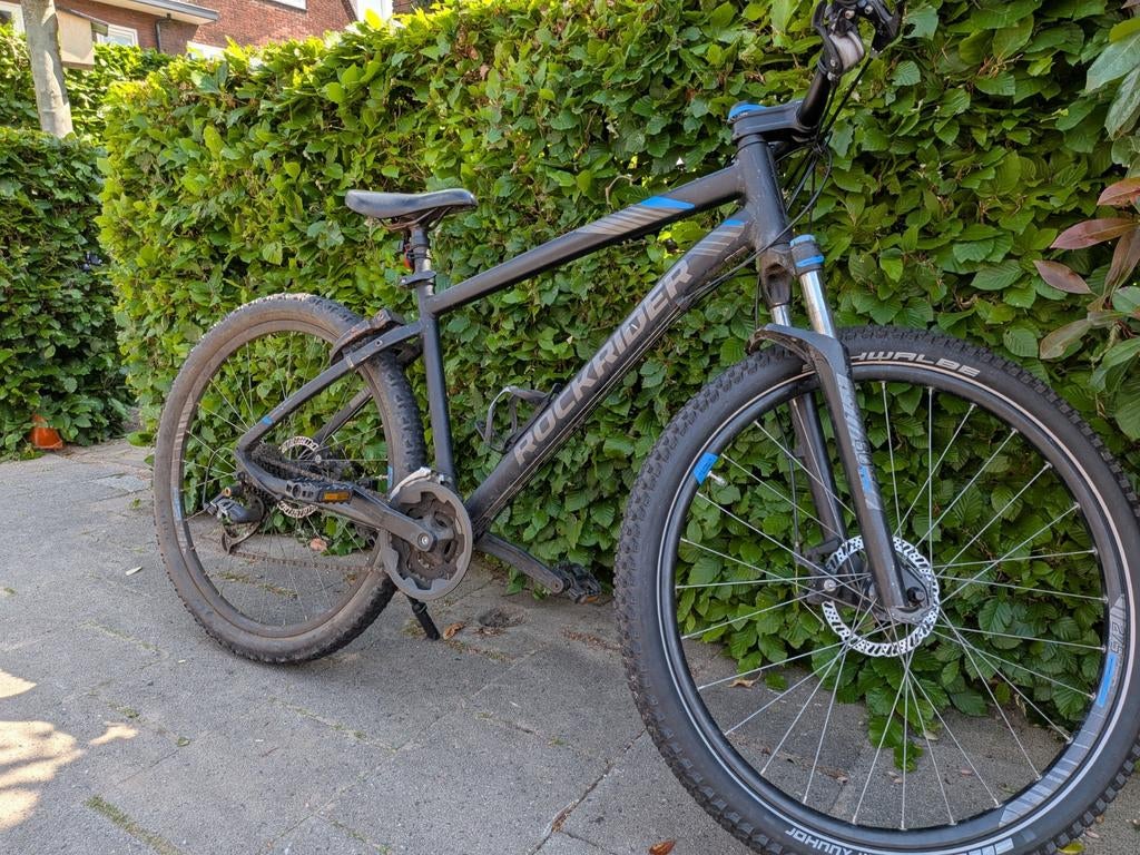 Mountainbike Rockrider 27 inch blauw zwart, Fietsen en Brommers, Fietsen | Mountainbikes en ATB, Ophalen, Gebruikt, Overige merken