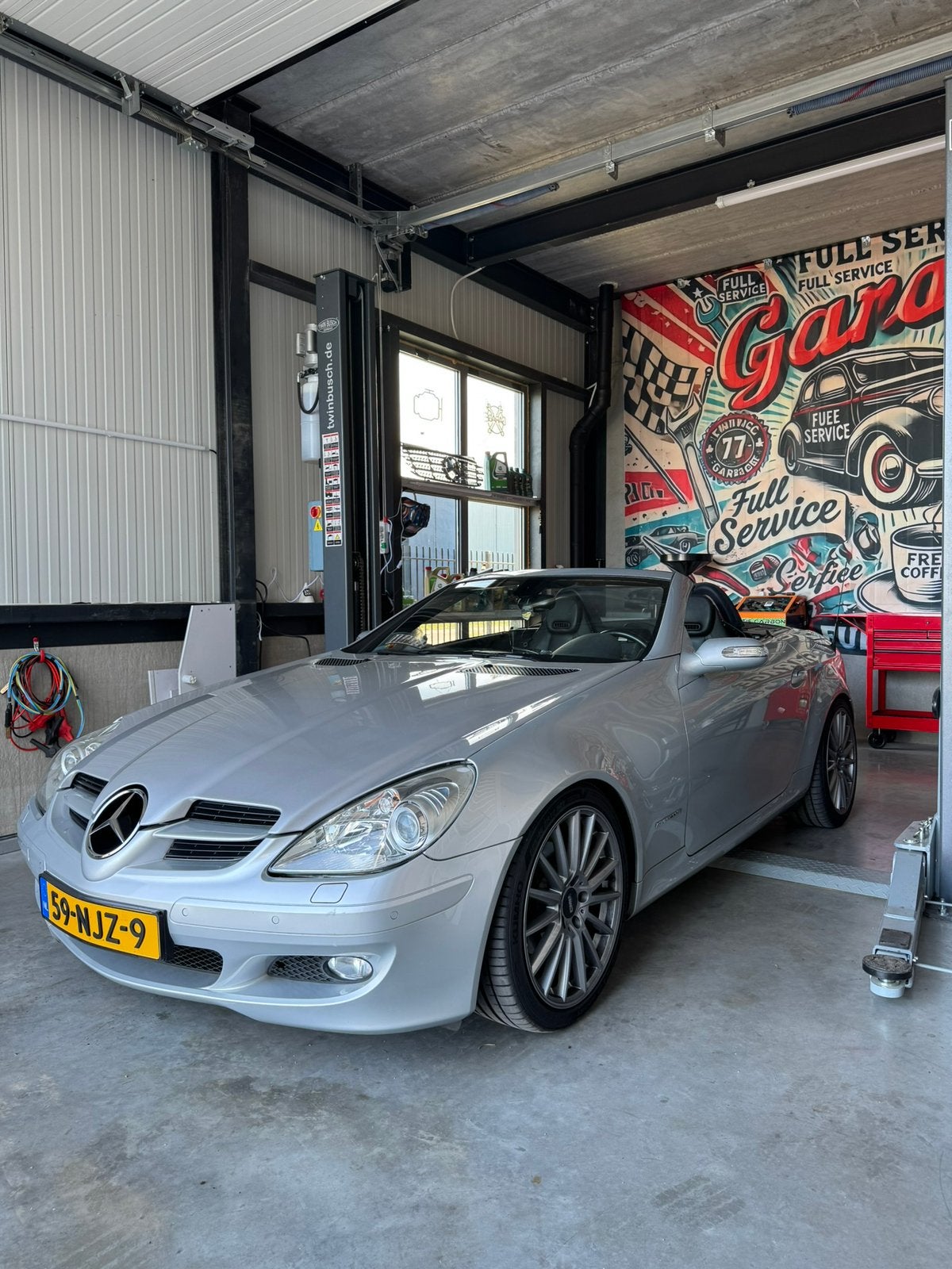 Mercedes SLK 200, Auto's, Automaat, Achterwielaandrijving, Zwart, Cabriolet