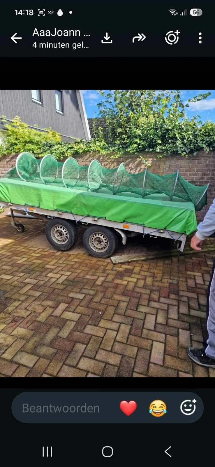 nieuw wedstrijd leefnet 4 meter vaste orijs 90 eu, Ophalen of Verzenden, Nieuw, Net of Fuik