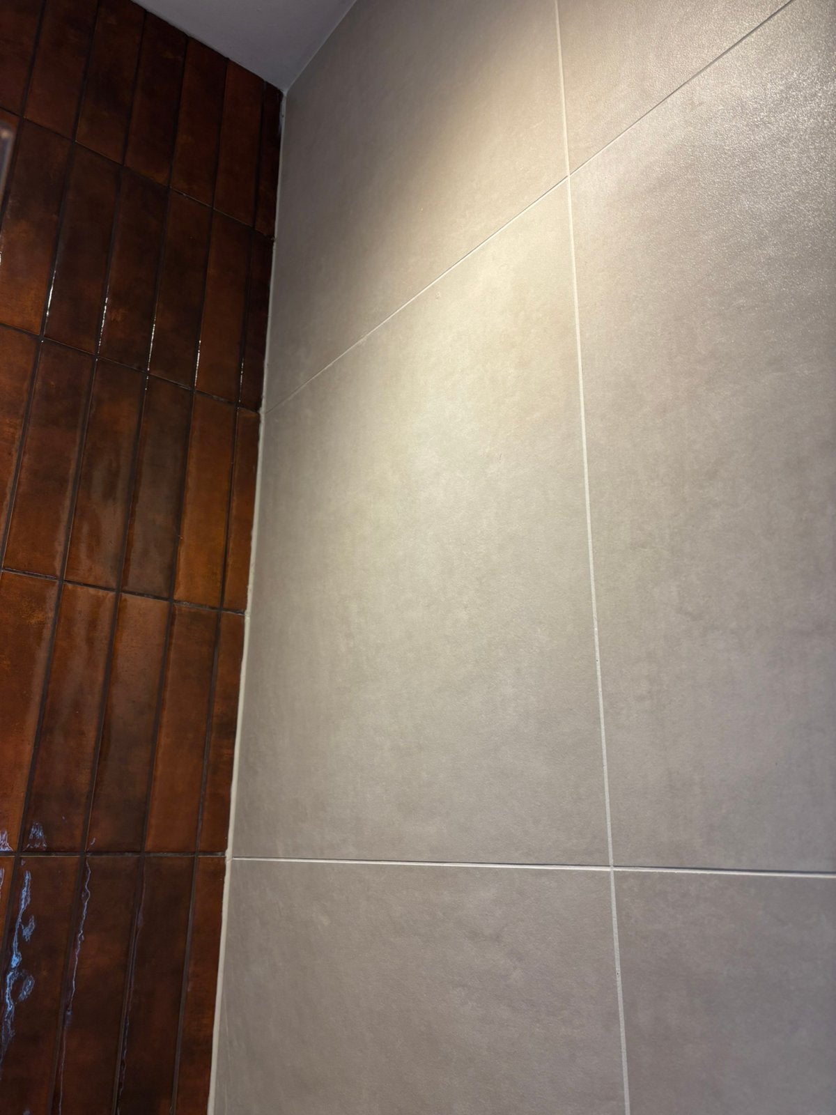 Prachtige, zand/beige badkamertegels (9m2), 60 cm of meer, Nieuw, Wandtegels, 60 cm of meer