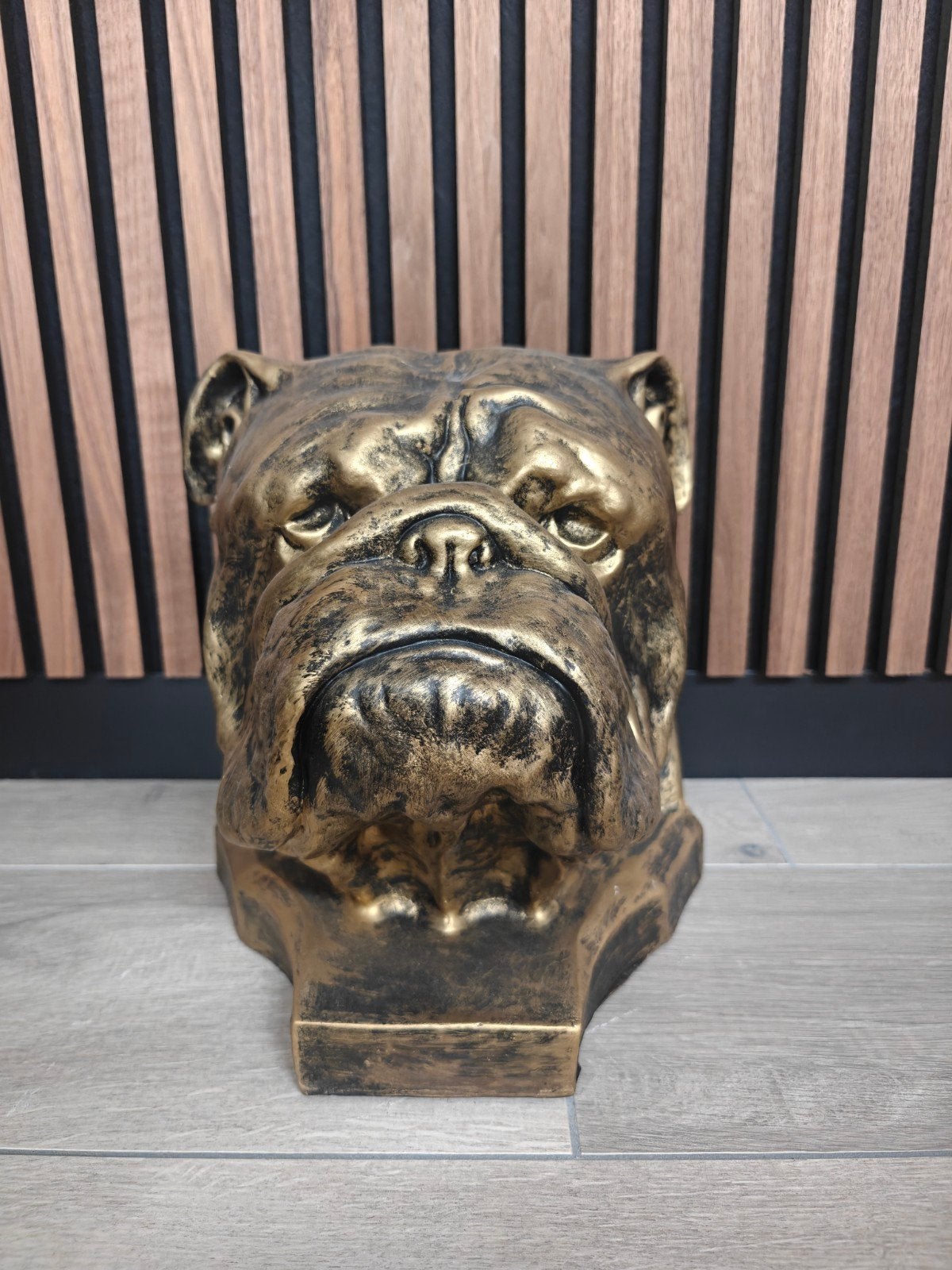 Engelse Bulldog kop Brons gekleurd. Urn, Ophalen of Verzenden, Nieuw, Dier