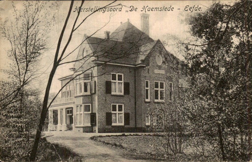 Eefde - Herstellingsoord De Haemstede - Gevel, Verzamelen, Ansichtkaarten | Nederland, Gelopen, Gelderland, Voor 1920, Ophalen of Verzenden