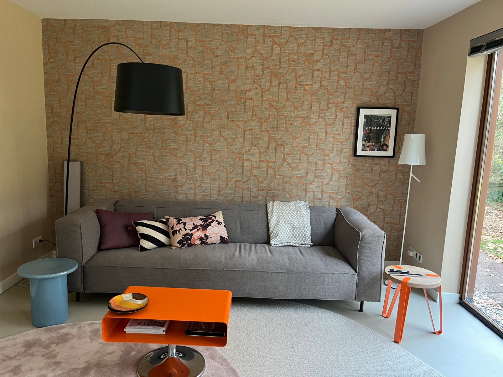 Gelderland bank 6400, 4 zits taupe, bruin, Huis en Inrichting, Banken | Bankstellen, Ophalen, 250 tot 300 cm, 75 tot 100 cm, Zo goed als nieuw