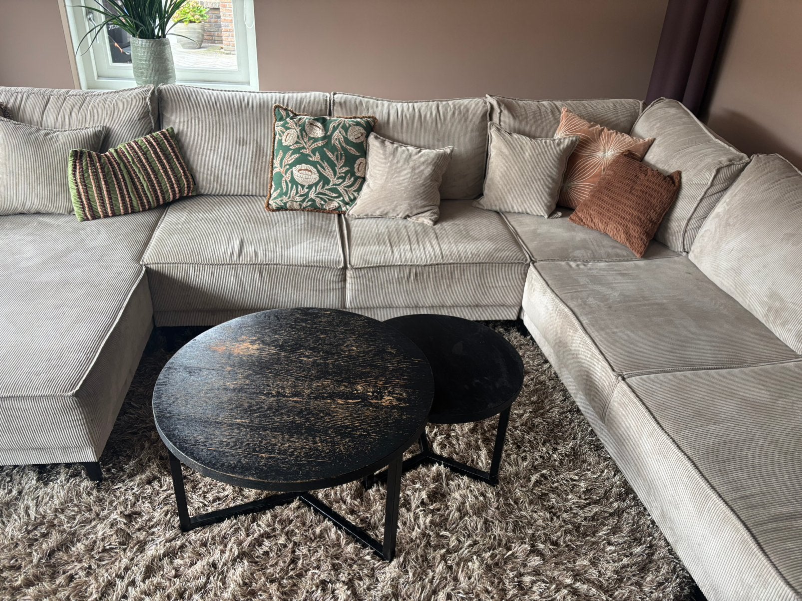 Salontafel set, Ophalen, Zo goed als nieuw, Rond, 50 tot 100 cm