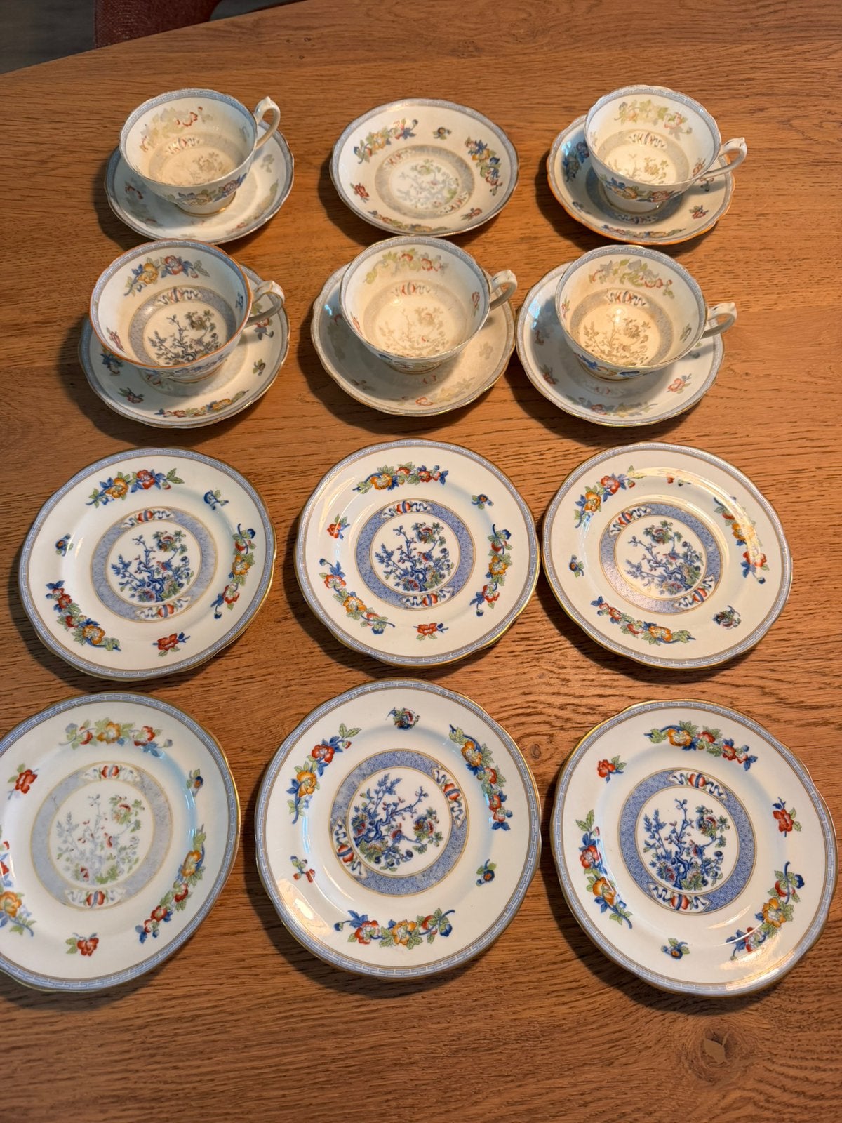 Antiek Paragon Indian Tree servies 17 delig (1920-1932), Antiek en Kunst, Ophalen of Verzenden