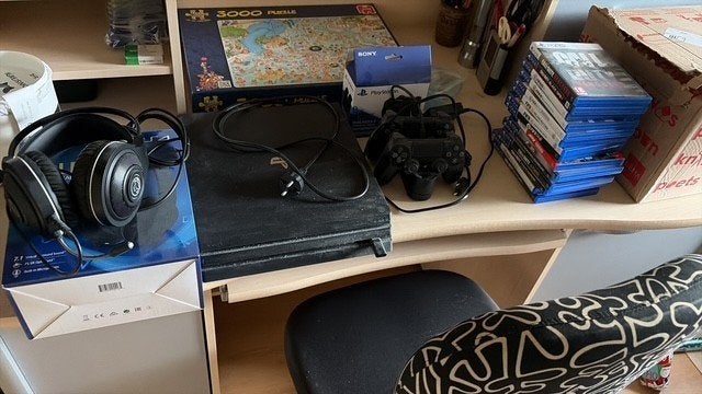 Playstation 4 + headset +2 controllers+oplaadstation+spellen, Ophalen, Met 2 controllers, Pro, 500 GB