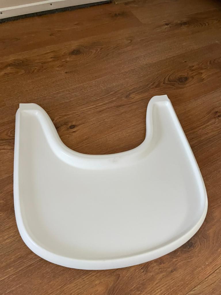 🧡 Witte Tray Eetblad Stokke Tripp Trapp 💚, Ophalen of Verzenden, Gebruikt, Meegroeistoel, Afneembaar eetblad