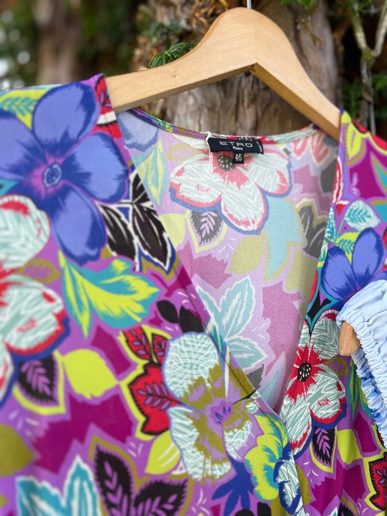 ETRO stretchzijden jurk €30 SALE mt M TIEN concepts op Insta, Maat 38/40 (M), TIEN concepts, Ophalen of Verzenden, Zo goed als nieuw