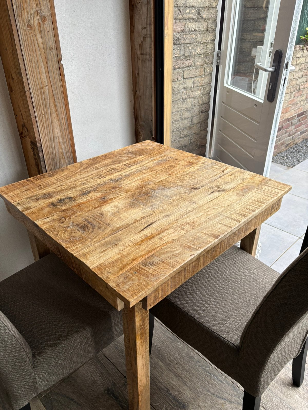 Tafel met 2 stoelen, Ophalen, Gebruikt, 50 tot 100 cm, Vierkant