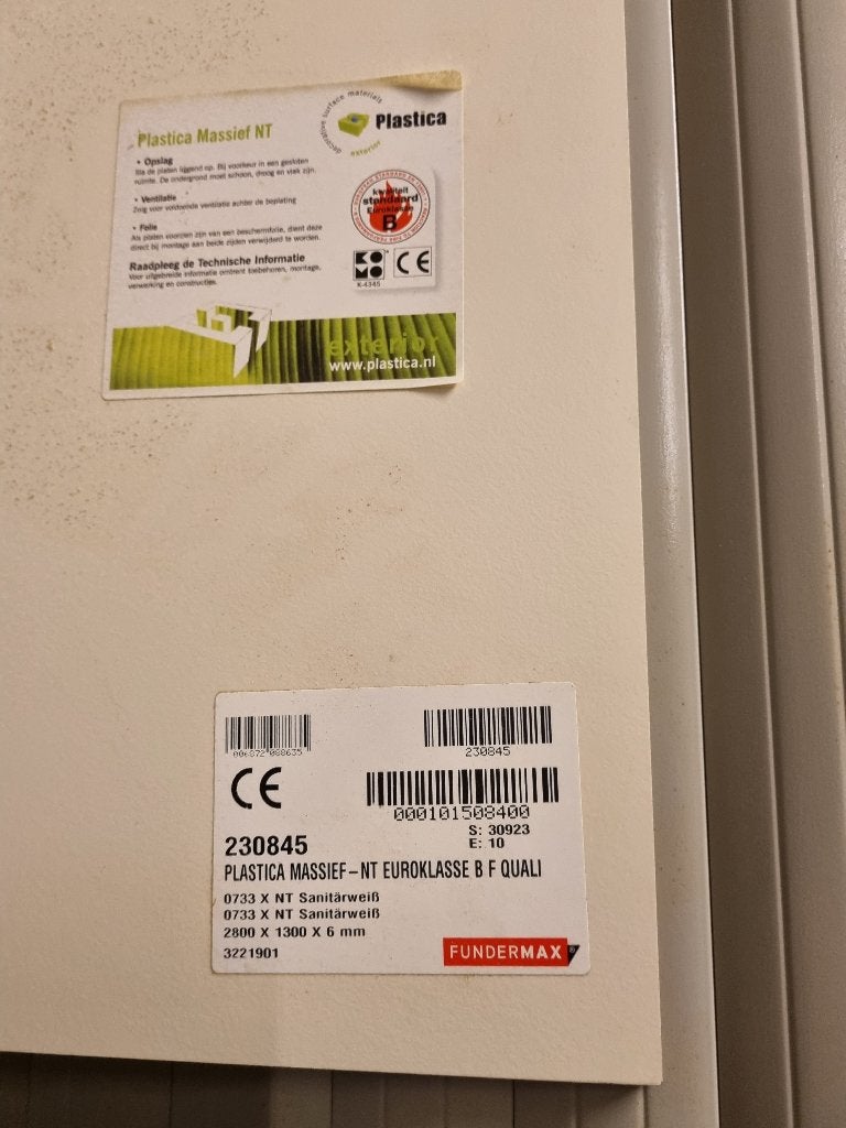 plaat trespa  plastica massief, Doe-het-zelf en Verbouw, Platen en Panelen, Ophalen, Nieuw, Overige materialen, Minder dan 20 mm